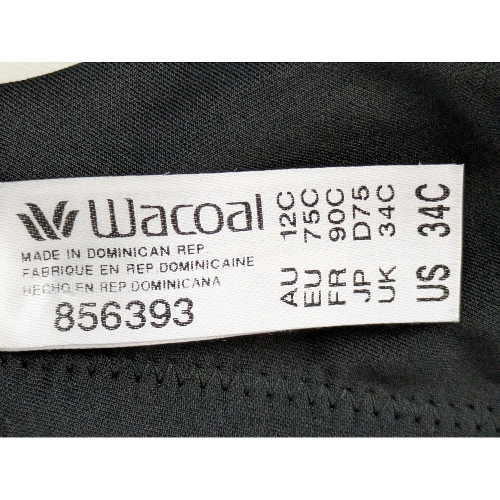 Wacoal 856393 Simply Done Wireless Contour T-Shirt Bra 34C Black Wireless NWT - Picture 4 of 6